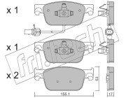 1125.0 Sada brzdových destiček, kotoučová brzda fri.tech.