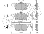 1131.0 Sada brzdových destiček, kotoučová brzda fri.tech.