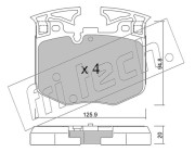 1146.0 Sada brzdových destiček, kotoučová brzda fri.tech.