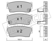 118.0 Sada brzdových destiček, kotoučová brzda fri.tech.