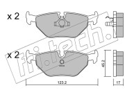 127.0 Sada brzdových destiček, kotoučová brzda fri.tech.