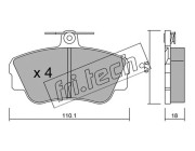 132.0 Sada brzdových destiček, kotoučová brzda fri.tech.