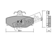 133.0 Sada brzdových destiček, kotoučová brzda fri.tech.