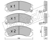 136.0 Sada brzdových destiček, kotoučová brzda fri.tech.