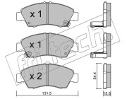 140.0 Sada brzdových destiček, kotoučová brzda fri.tech.