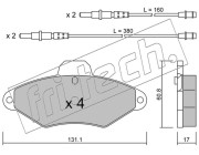 146.0 Sada brzdových destiček, kotoučová brzda fri.tech.