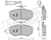 151.1 Sada brzdových destiček, kotoučová brzda fri.tech.