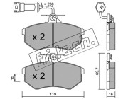 151.3 Sada brzdových destiček, kotoučová brzda fri.tech.