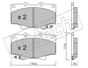 156.0 Sada brzdových destiček, kotoučová brzda fri.tech.