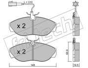 157.1 Sada brzdových destiček, kotoučová brzda fri.tech.