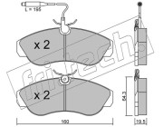 158.0 Sada brzdových destiček, kotoučová brzda fri.tech.