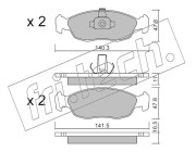 159.1 Sada brzdových destiček, kotoučová brzda fri.tech.