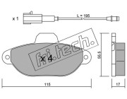 162.2 Sada brzdových destiček, kotoučová brzda fri.tech.