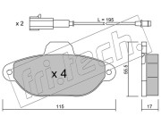 162.3 Sada brzdových destiček, kotoučová brzda fri.tech.