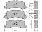 164.0 Sada brzdových destiček, kotoučová brzda fri.tech.