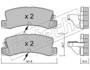 164.2 Sada brzdových destiček, kotoučová brzda fri.tech.