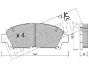 169.0 Sada brzdových destiček, kotoučová brzda fri.tech.