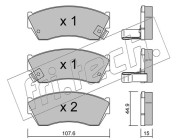 171.0 Sada brzdových destiček, kotoučová brzda fri.tech.