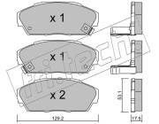 174.0 Sada brzdových destiček, kotoučová brzda fri.tech.