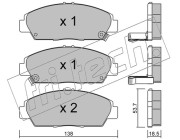 175.0 Sada brzdových destiček, kotoučová brzda fri.tech.