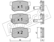 176.0 Sada brzdových destiček, kotoučová brzda fri.tech.