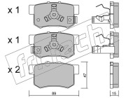 176.1 Sada brzdových destiček, kotoučová brzda fri.tech.