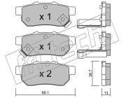 179.1 Sada brzdových destiček, kotoučová brzda fri.tech.