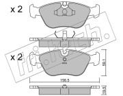 189.0 Sada brzdových destiček, kotoučová brzda fri.tech.