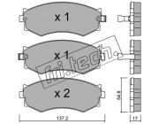 197.1 Sada brzdových destiček, kotoučová brzda fri.tech.