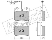 199.0 Sada brzdových destiček, kotoučová brzda fri.tech.