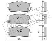 200.1 Sada brzdových destiček, kotoučová brzda fri.tech.