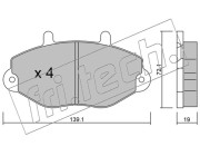 202.0 Sada brzdových destiček, kotoučová brzda fri.tech.