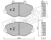 202.1 Sada brzdových destiček, kotoučová brzda fri.tech.