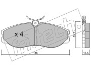 206.0 Sada brzdových destiček, kotoučová brzda fri.tech.