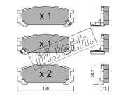 213.0 Sada brzdových destiček, kotoučová brzda fri.tech.