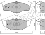 215.0 Sada brzdových destiček, kotoučová brzda fri.tech.