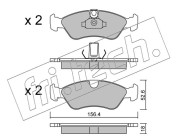 217.0 Sada brzdových destiček, kotoučová brzda fri.tech.