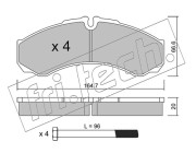 221.0 Sada brzdových destiček, kotoučová brzda fri.tech.