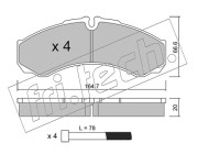 221.1 Sada brzdových destiček, kotoučová brzda fri.tech.