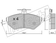 224.0 Sada brzdových destiček, kotoučová brzda fri.tech.