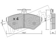 224.1 Sada brzdových destiček, kotoučová brzda fri.tech.