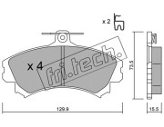 225.0 Sada brzdových destiček, kotoučová brzda fri.tech.