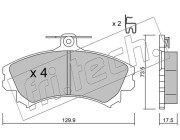 225.1 Sada brzdových destiček, kotoučová brzda fri.tech.