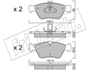 228.0 Sada brzdových destiček, kotoučová brzda fri.tech.