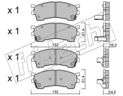 232.0 Sada brzdových destiček, kotoučová brzda fri.tech.