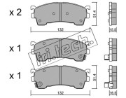 232.1 Sada brzdových destiček, kotoučová brzda fri.tech.