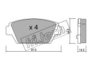 235.0 Sada brzdových destiček, kotoučová brzda fri.tech.