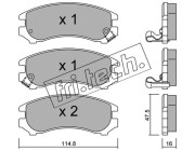 239.1 Sada brzdových destiček, kotoučová brzda fri.tech.