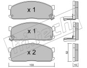 241.1 Sada brzdových destiček, kotoučová brzda fri.tech.