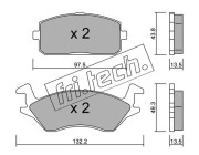 243.0 Sada brzdových destiček, kotoučová brzda fri.tech.